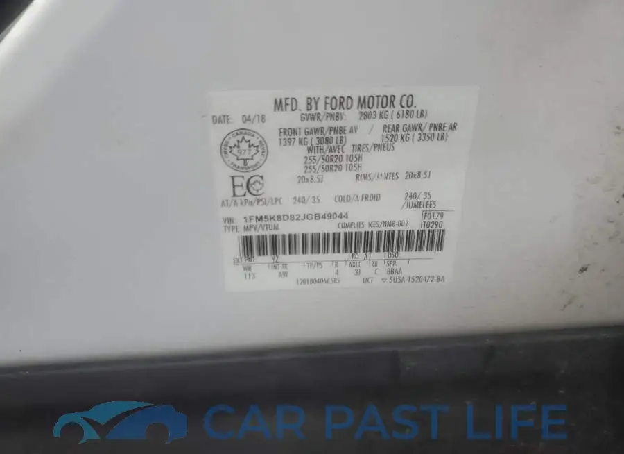 1FM5K8D82JGB49044# 13