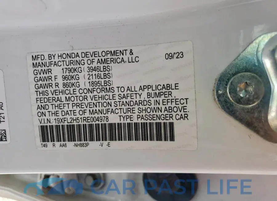 19XFL2H51RE004978# 12