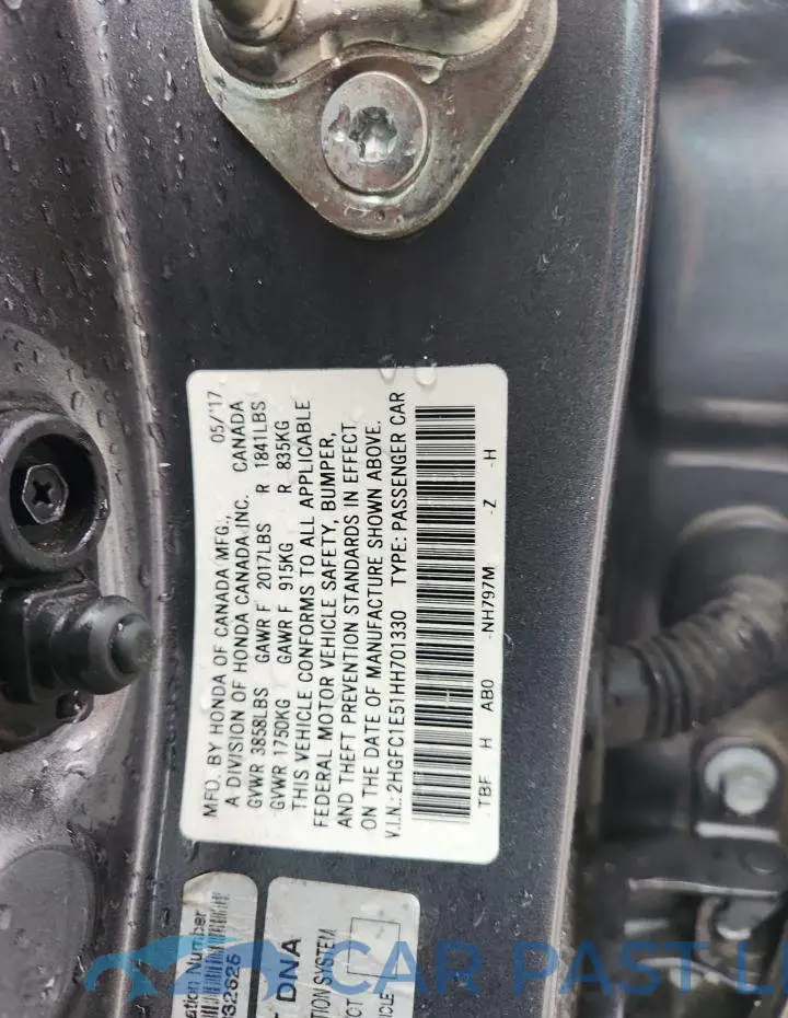 2HGFC1E51HH701330# 12