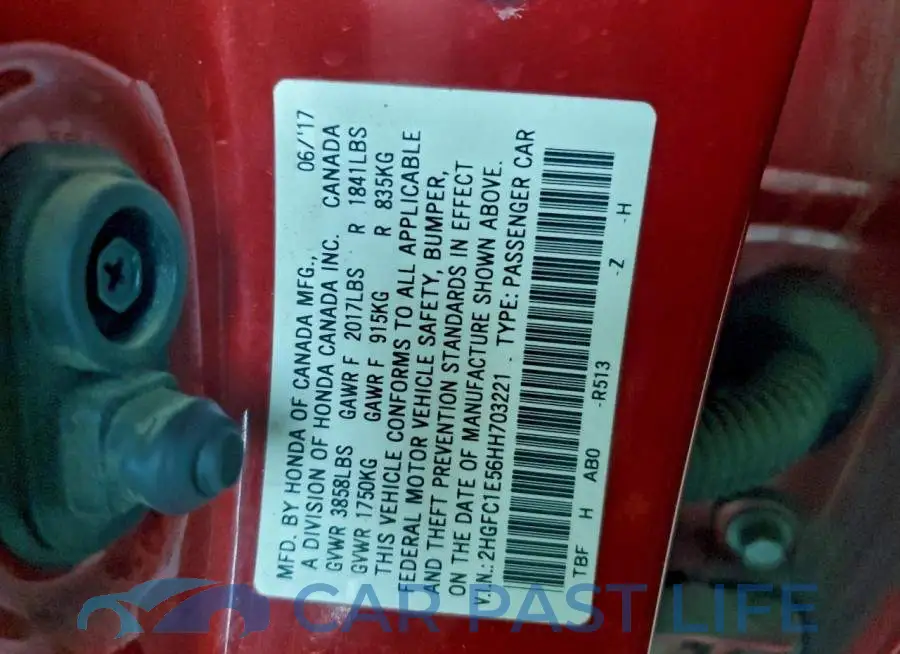 2HGFC1E56HH703221# 12