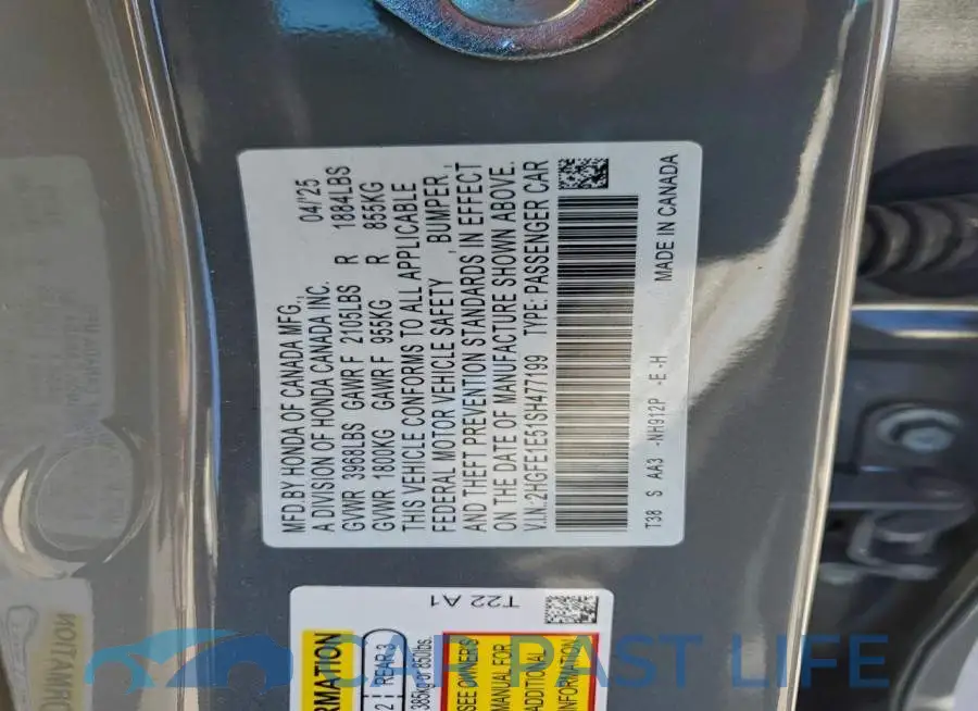 2HGFE1E51SH477199# 12