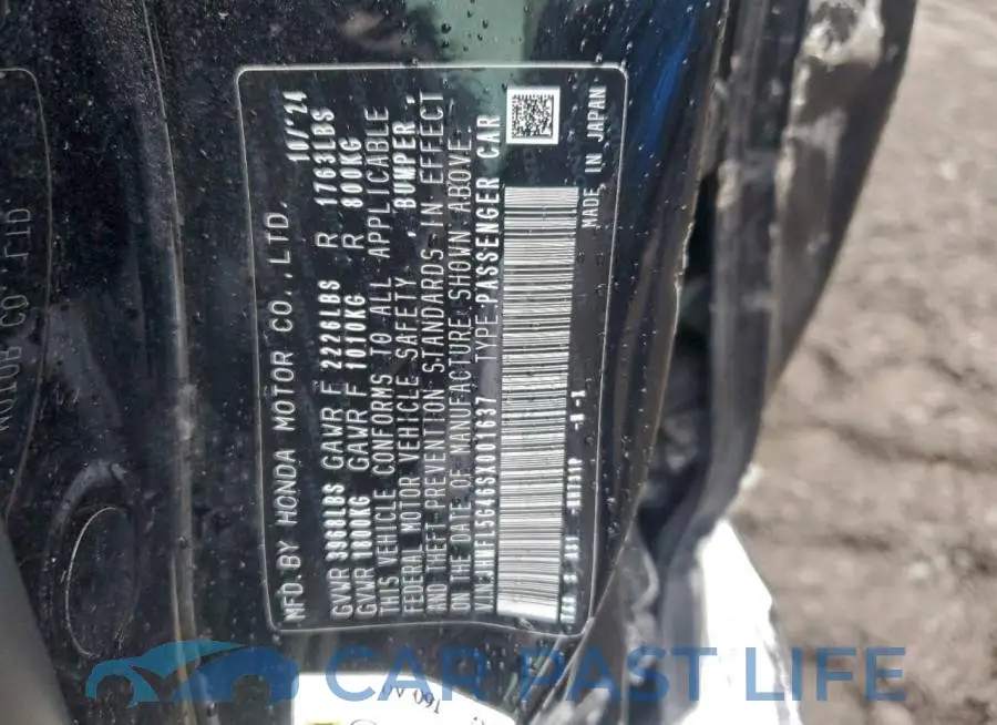 JHMFL5G46SX001637# 12