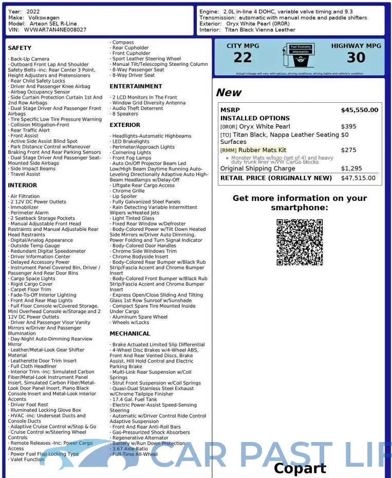 WVWAR7AN4NE008027# 10