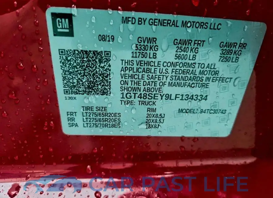 1GT48SEY9LF134334# 12