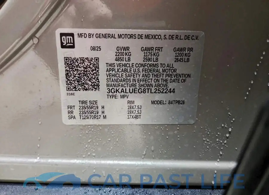 3GKALUEG8TL252244# 13