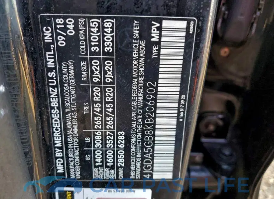4JGDA5GB8KB206902# 13
