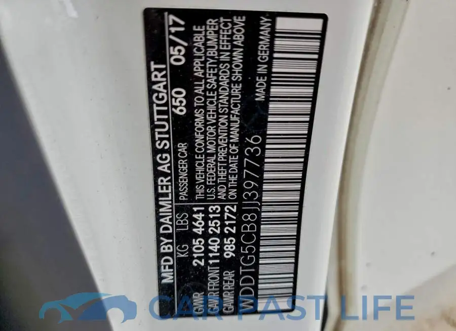 WDDTG5CB8JJ397736# 13