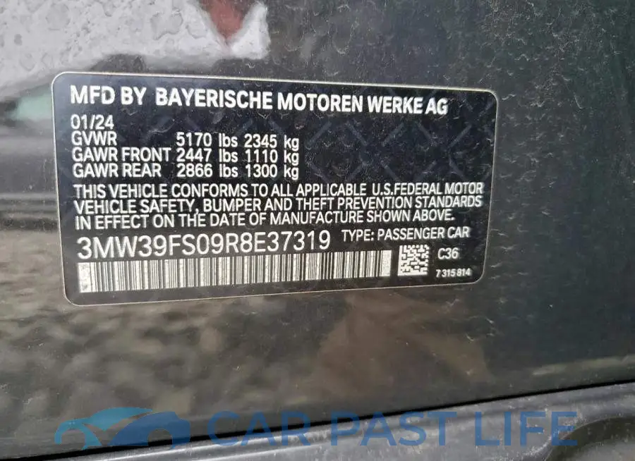 3MW39FS09R8E37319# 12