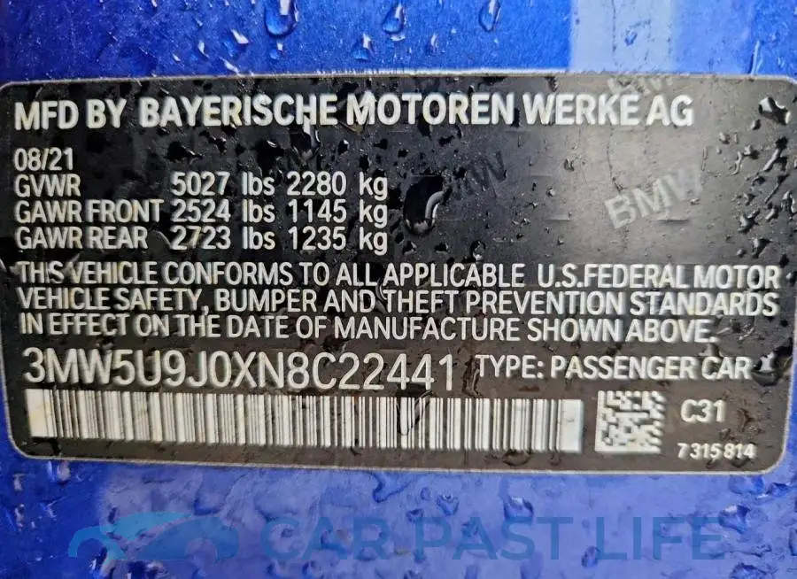 3MW5U9J0XN8C22441# 13