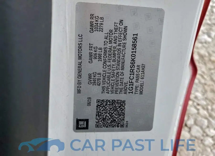 1G1FC1RS6K0158561# 12