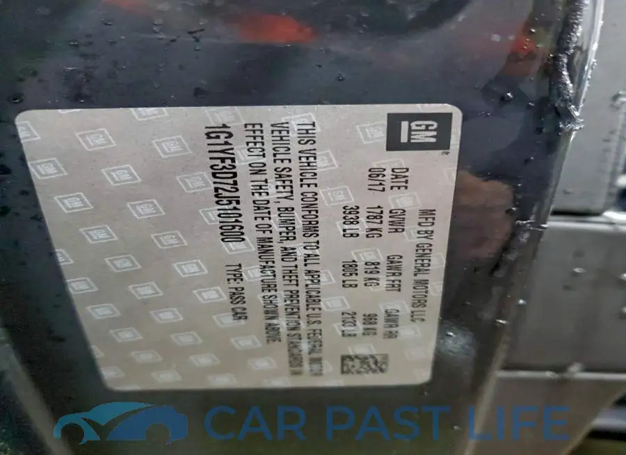 1G1YF3D72J5101600# 12