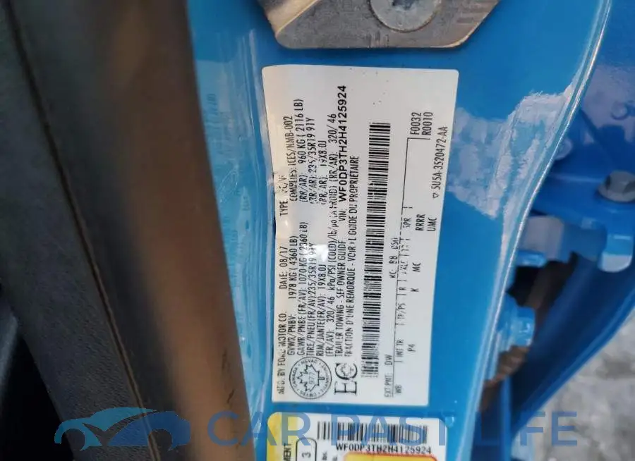 WF0DP3TH2H4125924# 13