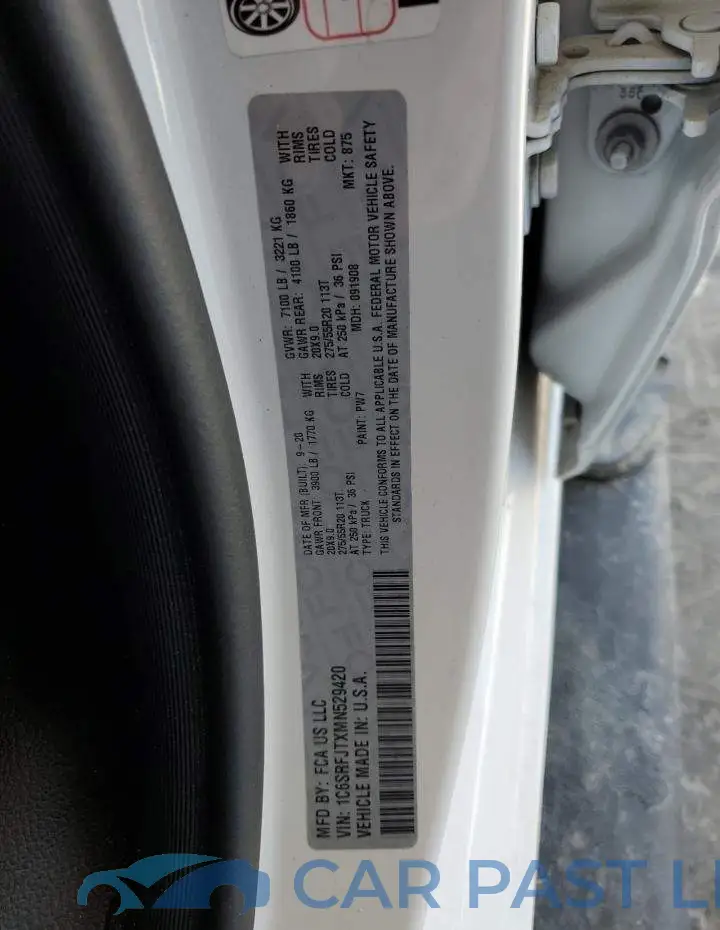 1C6SRFJTXMN529420# 12