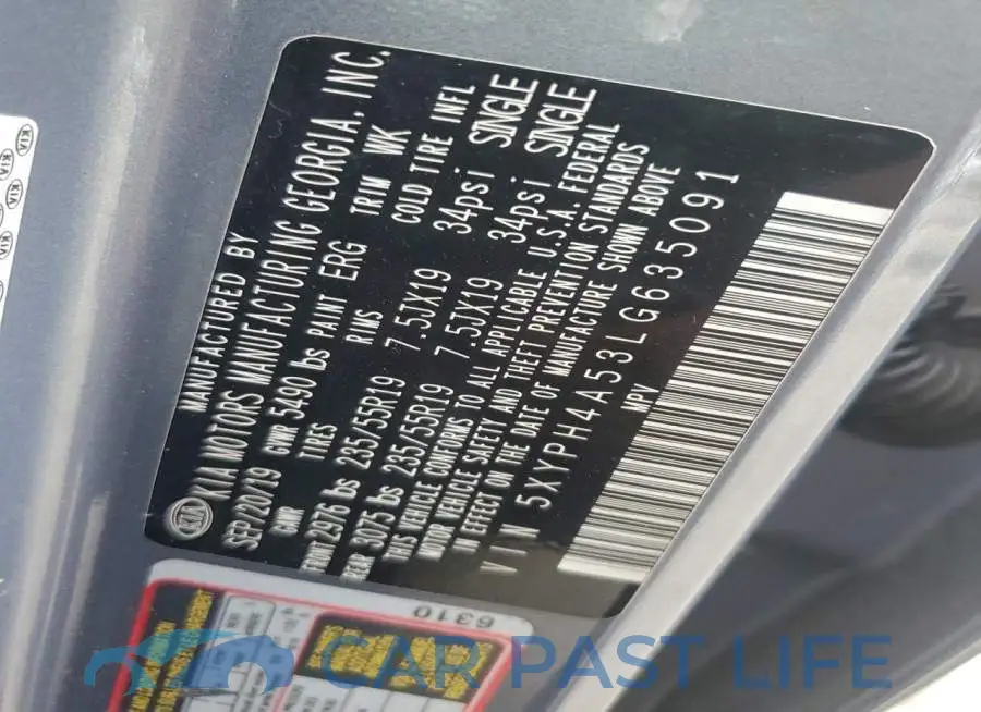 5XYPH4A53LG635091# 13