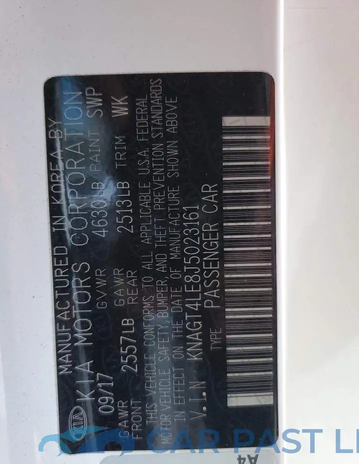 KNAGT4LE8J5023161# 12