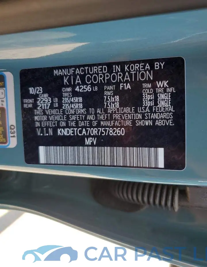 KNDETCA70R7578260# 13