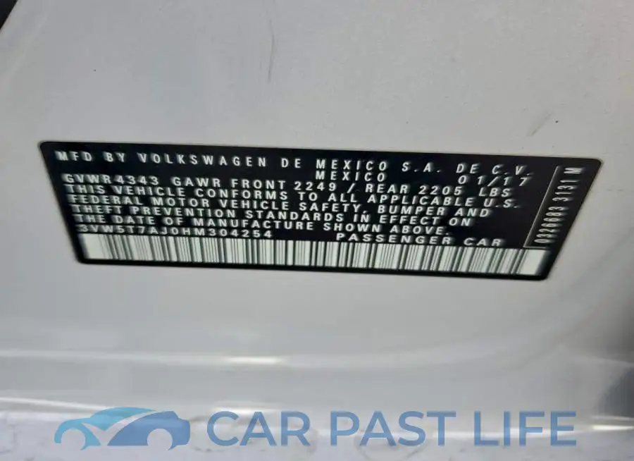 3VW5T7AJ0HM304254# 12