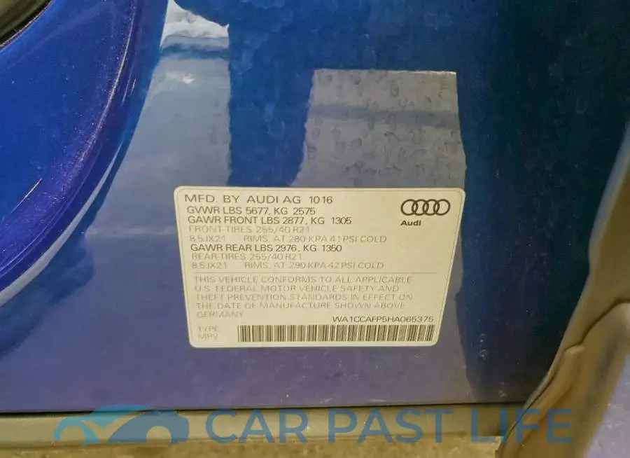 WA1CCAFP5HA065375# 13