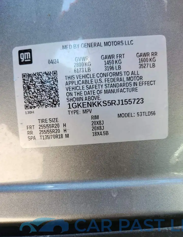1GKENKKS5RJ155723# 13