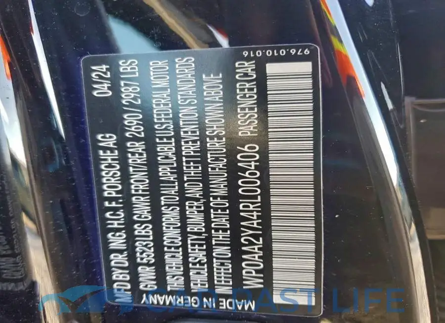 WP0AA2YA4RL006406# 12