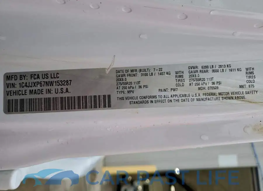 1C4JJXP67NW153287# 12
