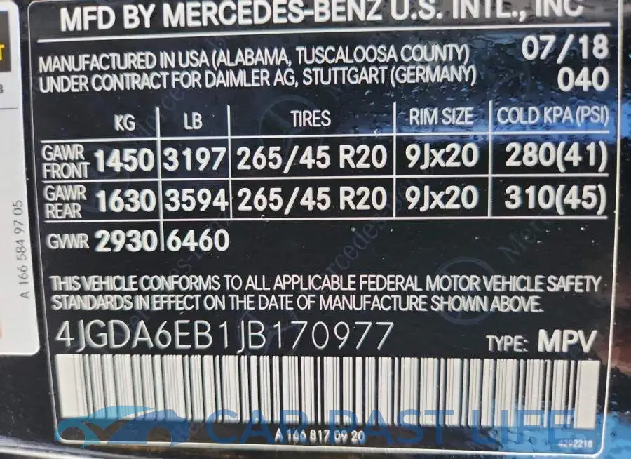 4JGDA6EB1JB170977# 14