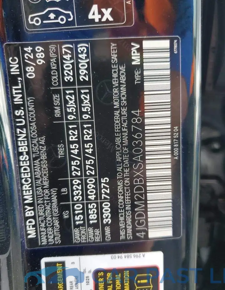 4JGDM2DBXSA036784# 13