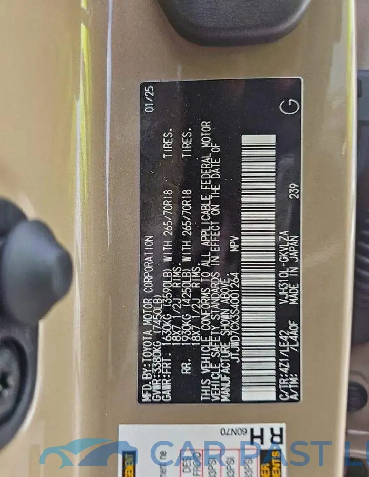 JTJWD7CX3S4001264# 10