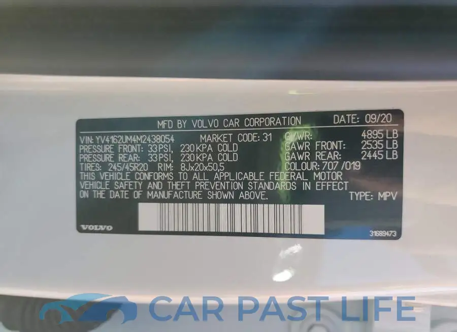 YV4162UM4M2438054# 14