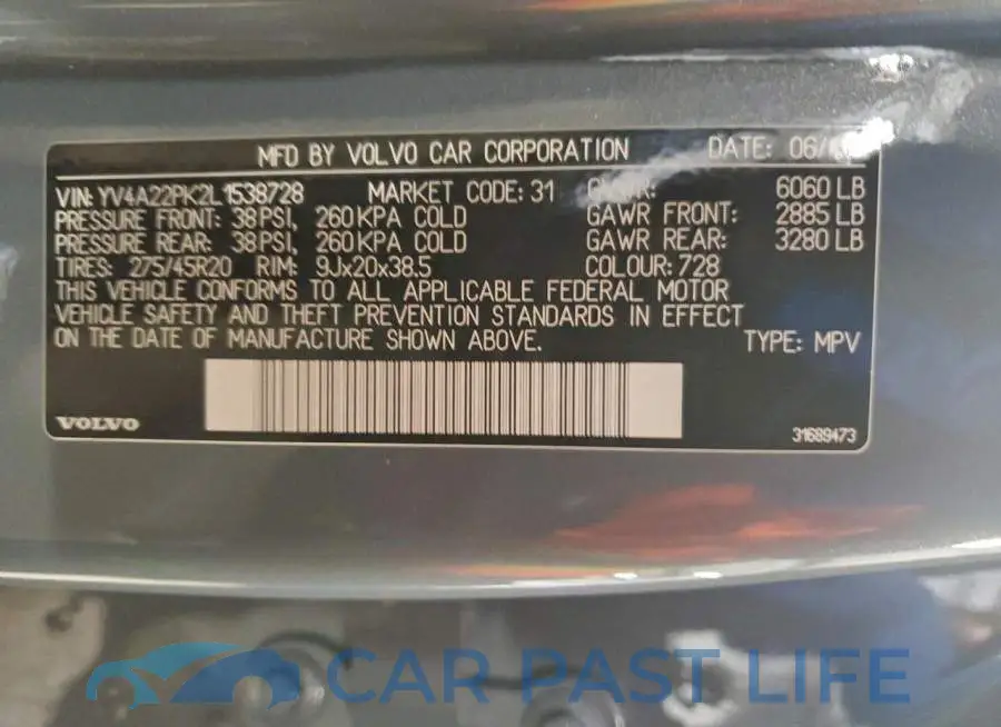YV4A22PK2L1538728# 14