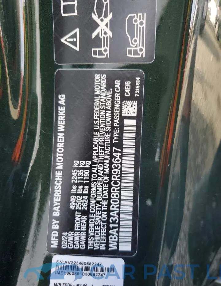WBA13AR08RCR93647# 12