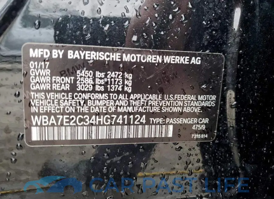 WBA7E2C34HG741124# 13