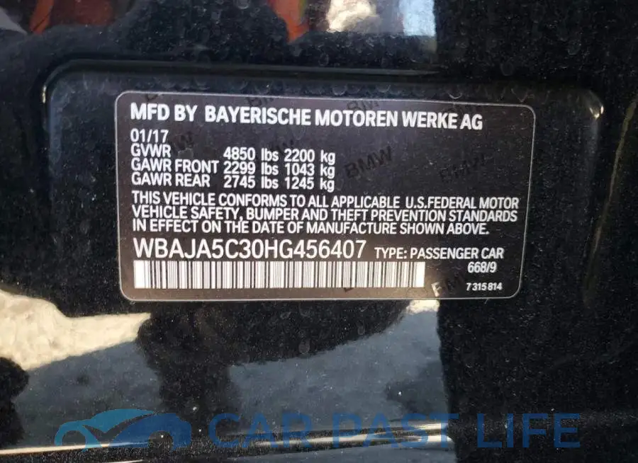 WBAJA5C30HG456407# 12