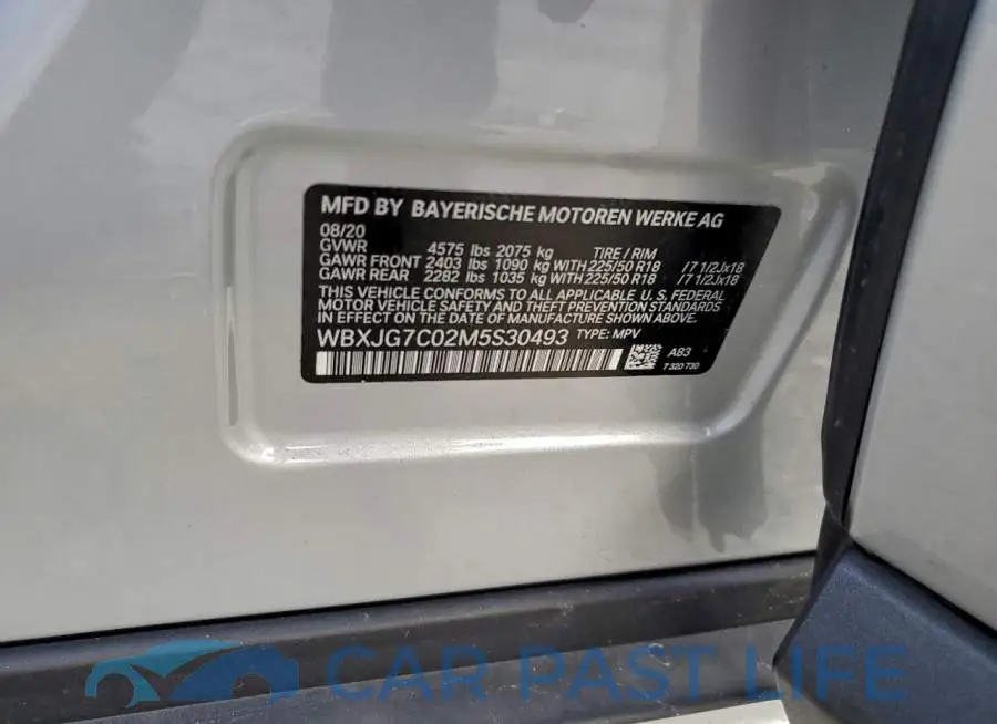WBXJG7C02M5S30493# 13