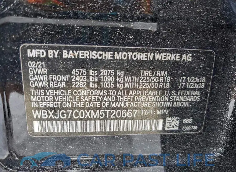 WBXJG7C0XM5T20667# 13