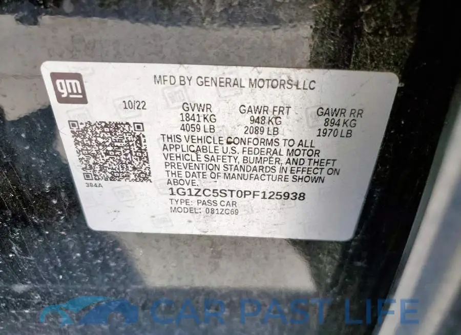 1G1ZC5ST0PF125938# 12