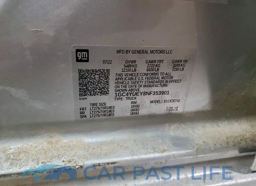 1GC4YUEY8NF353901# 13