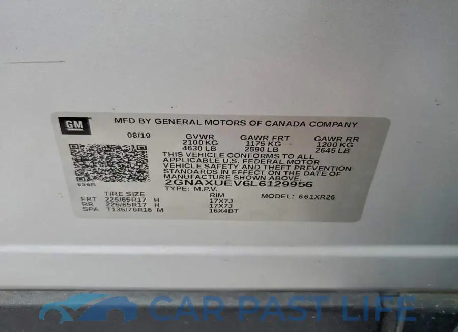 2GNAXUEV6L6129956# 13