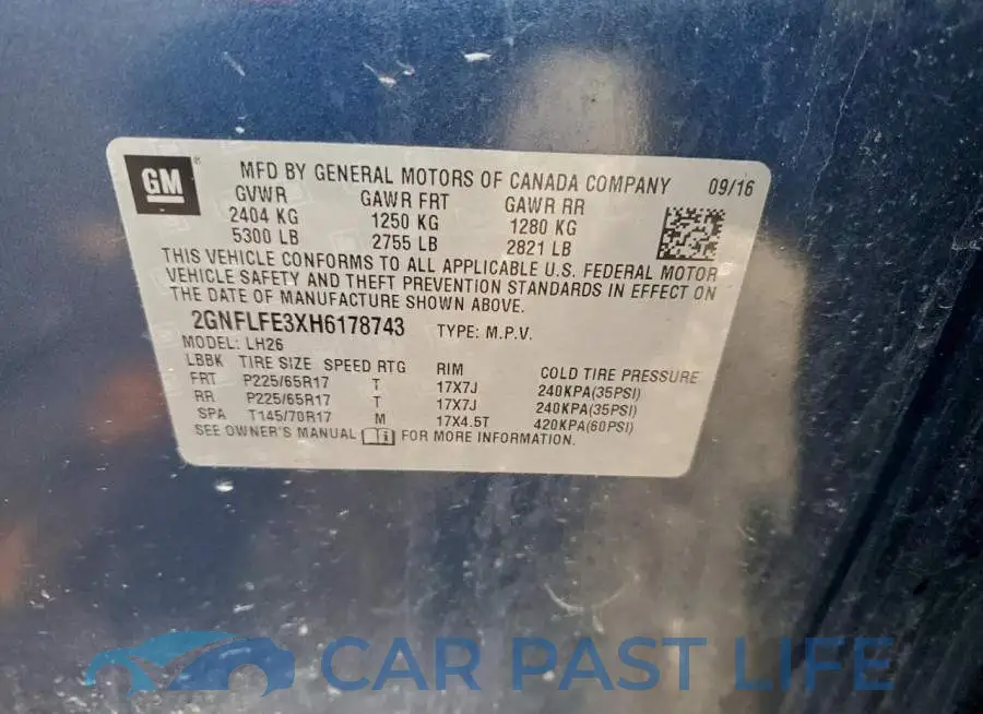 2GNFLFE3XH6178743# 13
