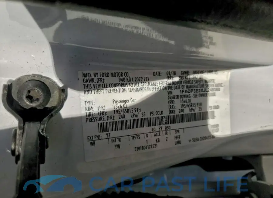 1FADP3E2XJL246360# 12