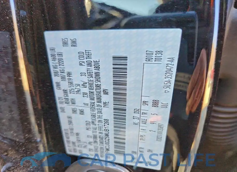 1FMCU0DZ5MUB17268# 14