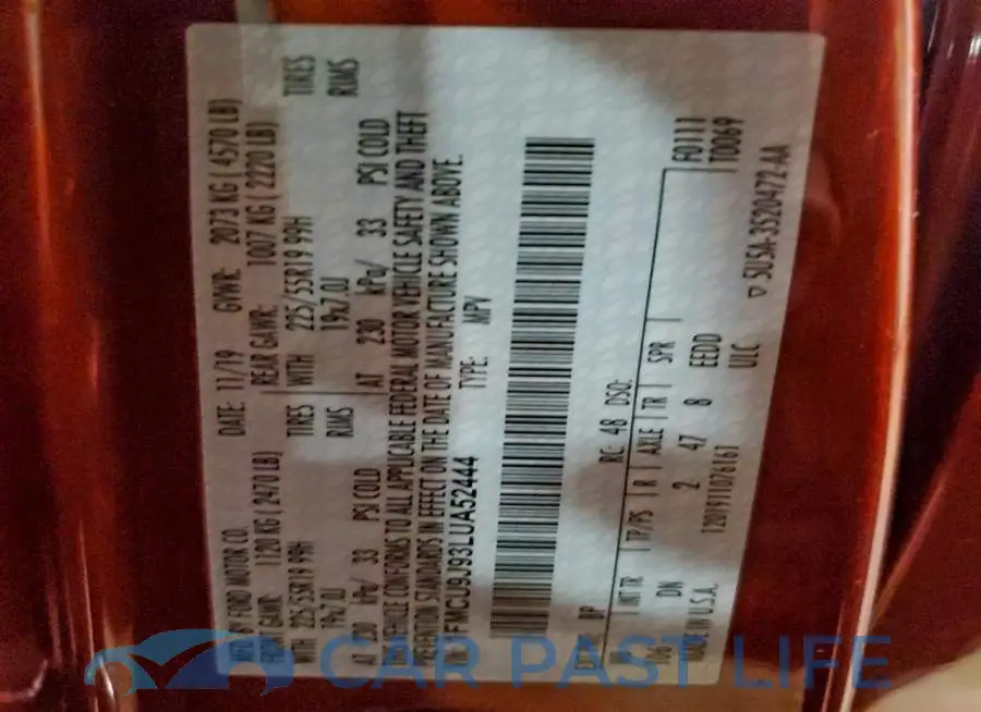 1FMCU9J93LUA52444# 13