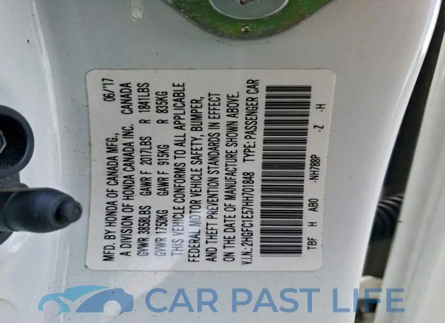 2HGFC1E57HH701848# 12