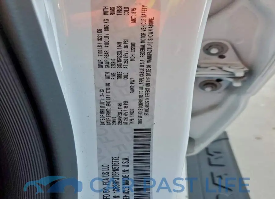 1C6SRFJT6PN576772# 12