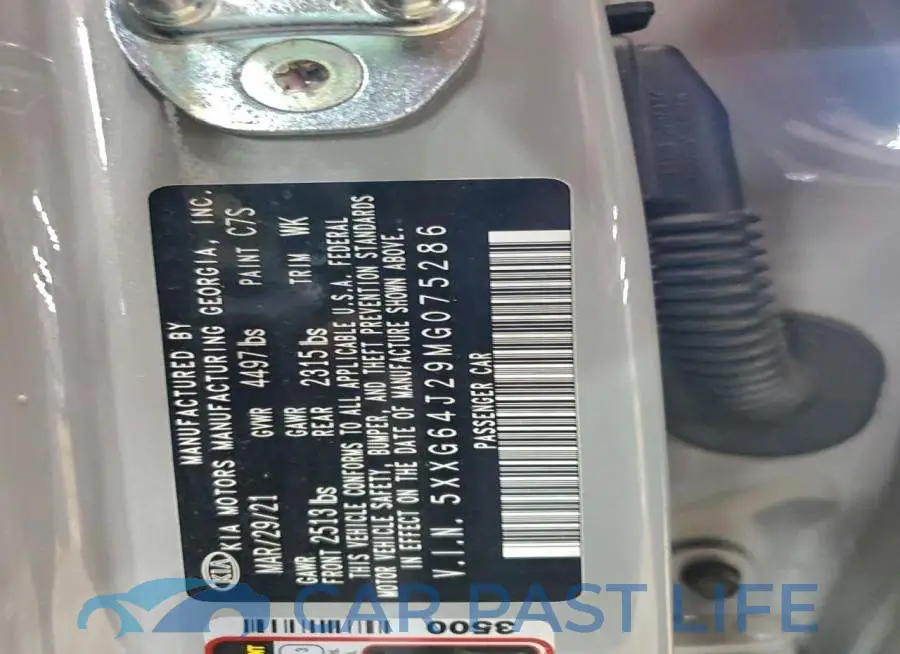 5XXG64J29MG075286# 12