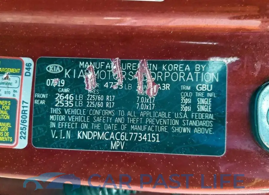 KNDPMCAC6L7734151# 13