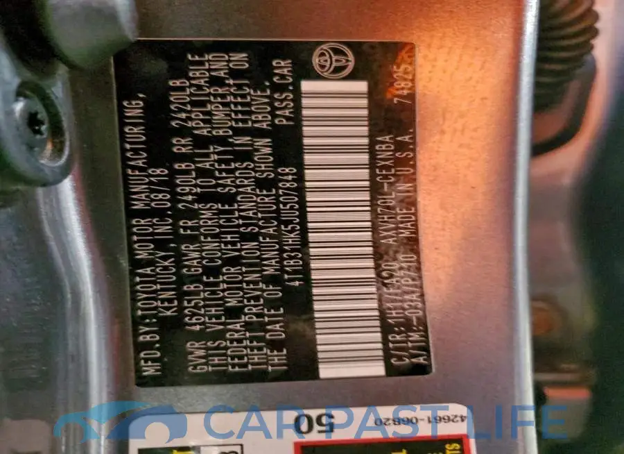 4T1B31HK5JU507848# 13