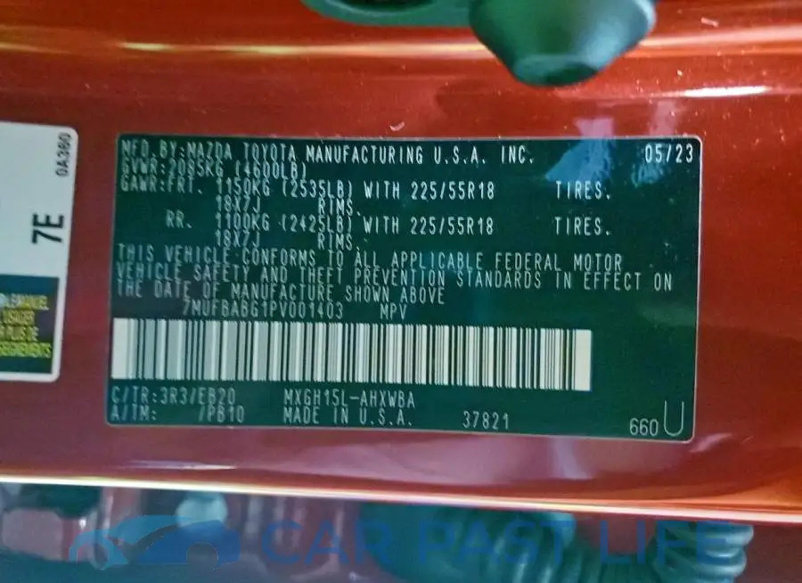7MUFBABG1PV001403# 13
