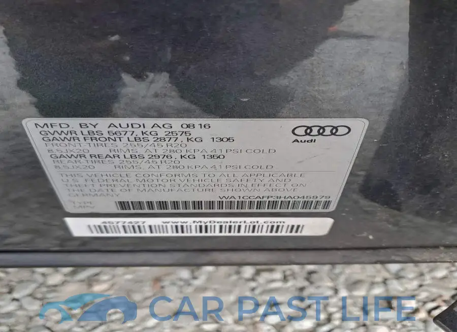 WA1CCAFP3HA045979# 13