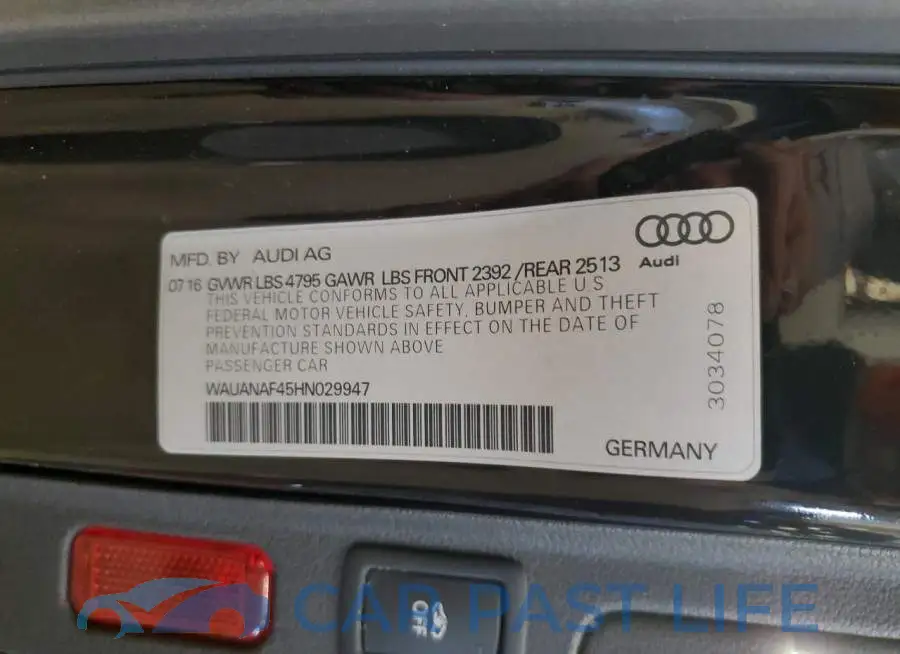 WAUANAF45HN029947# 12